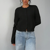 Sofia | Cardigan Curto Canelado