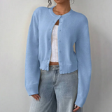 Sofia | Cardigan Curto Canelado