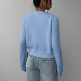 Sofia | Cardigan Curto Canelado