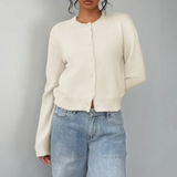 Sofia | Cardigan Curto Canelado