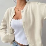 Sofia | Cardigan Curto Canelado