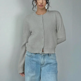 Sofia | Cardigan Curto Canelado