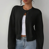 Sofia | Cardigan Curto Canelado