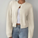 Sofia | Cardigan Curto Canelado
