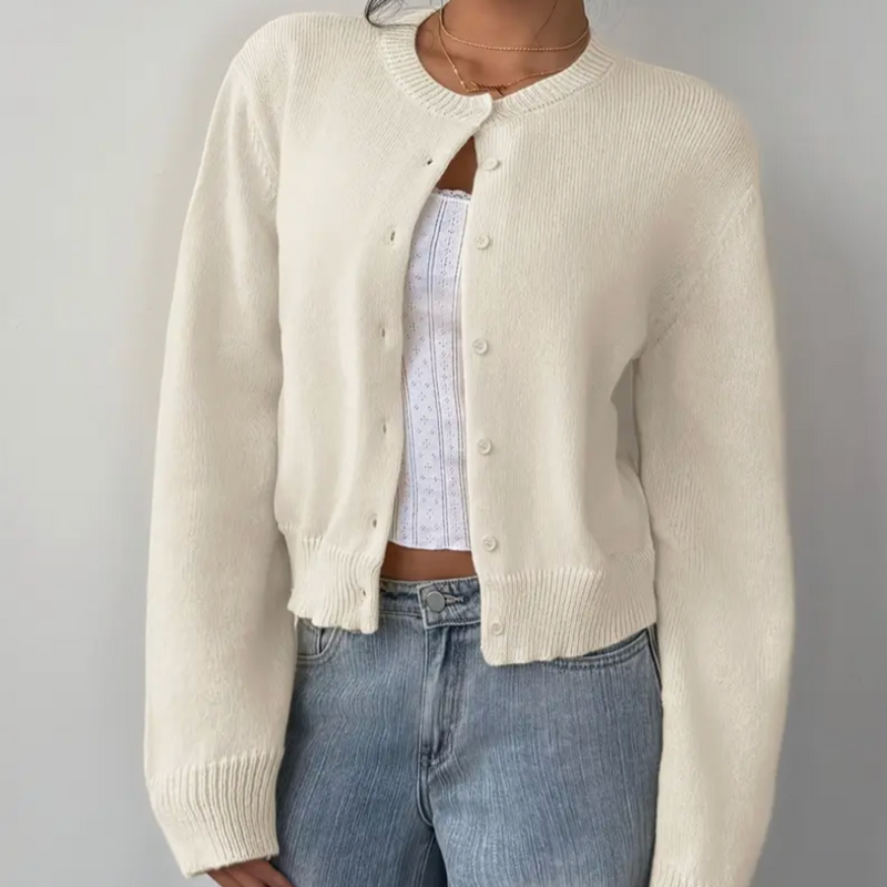 Sofia | Cardigan Curto Canelado