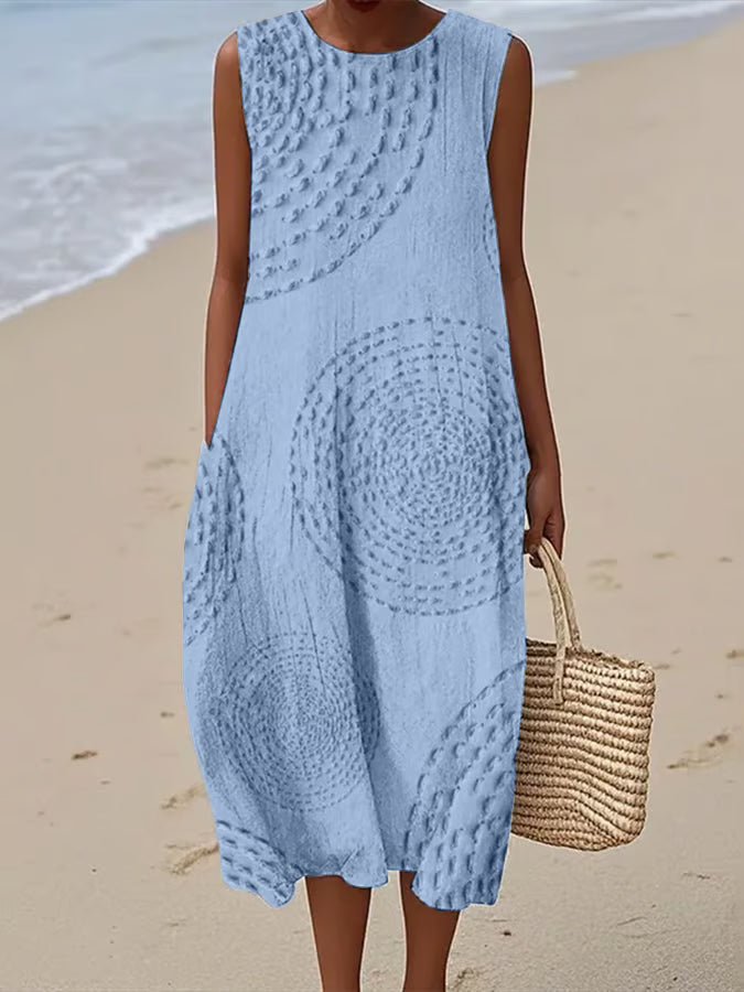 Ana - Vestido Maxi Sem Mangas Texturizado — vista 5