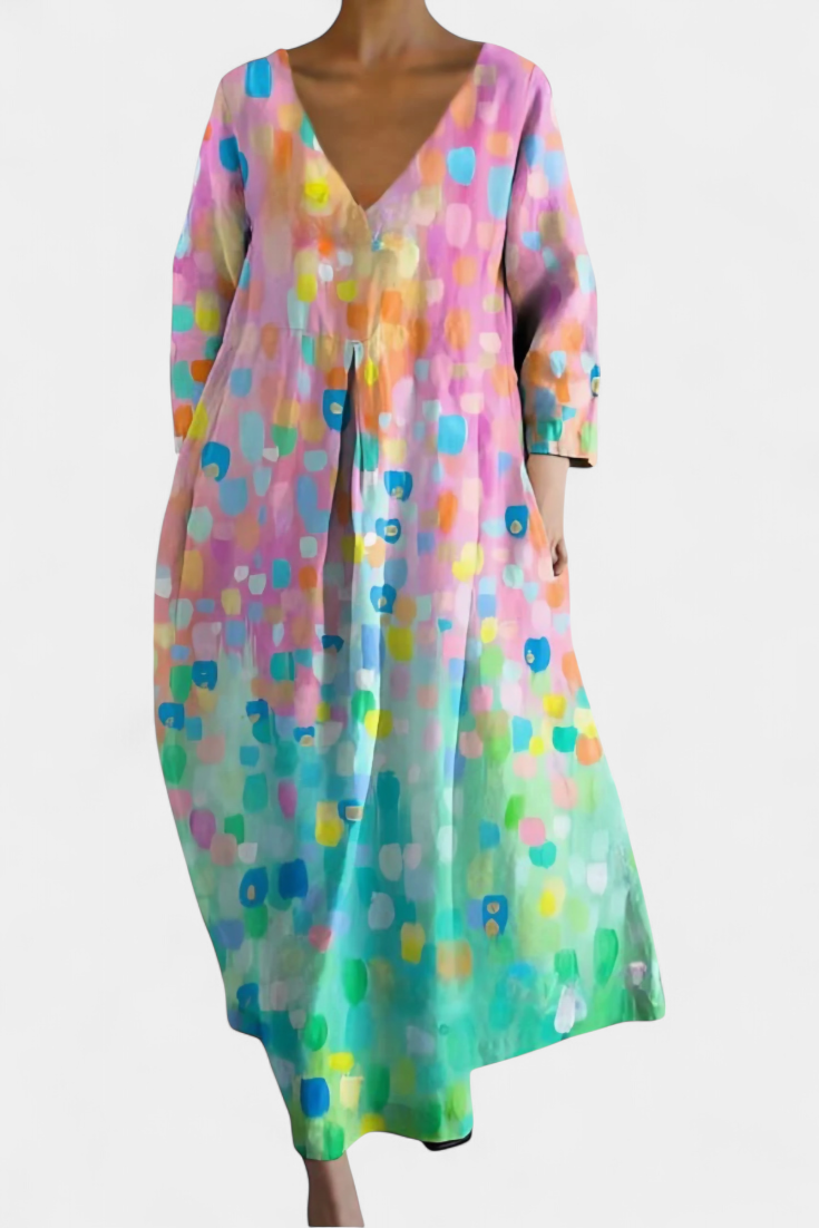 Ana - Vestido Fluido com Estampa — vista 3