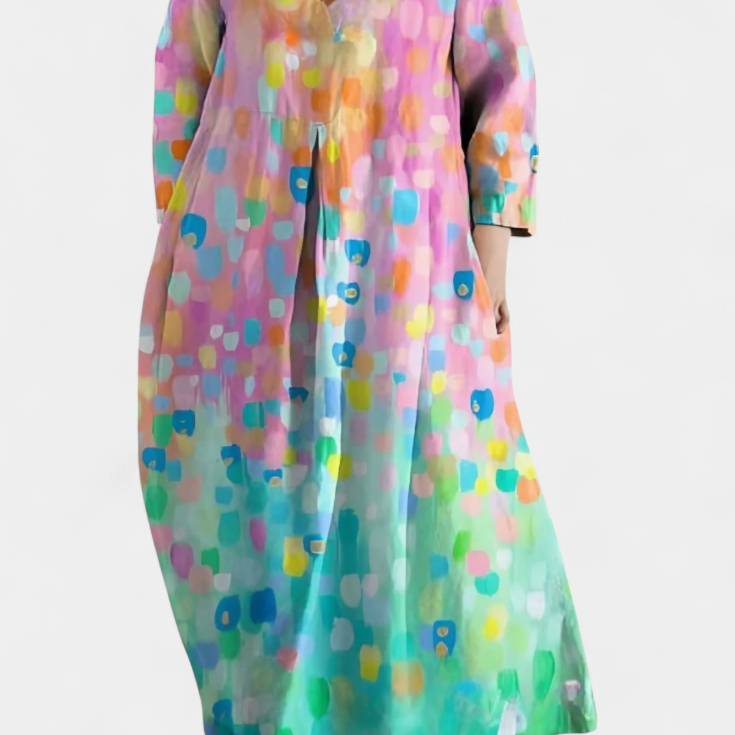 Ana - Vestido Fluido com Estampa — vista 3