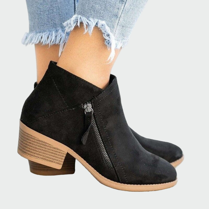 Botas de couro ortopédicas premium com salto para o inverno — vista 3