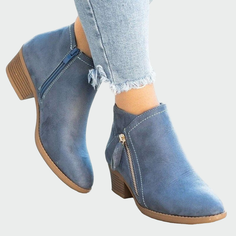 Botas de couro ortopédicas premium com salto para o inverno — vista 2