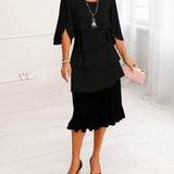 Patricia - Vestido Elegante de Conforto com Rendas