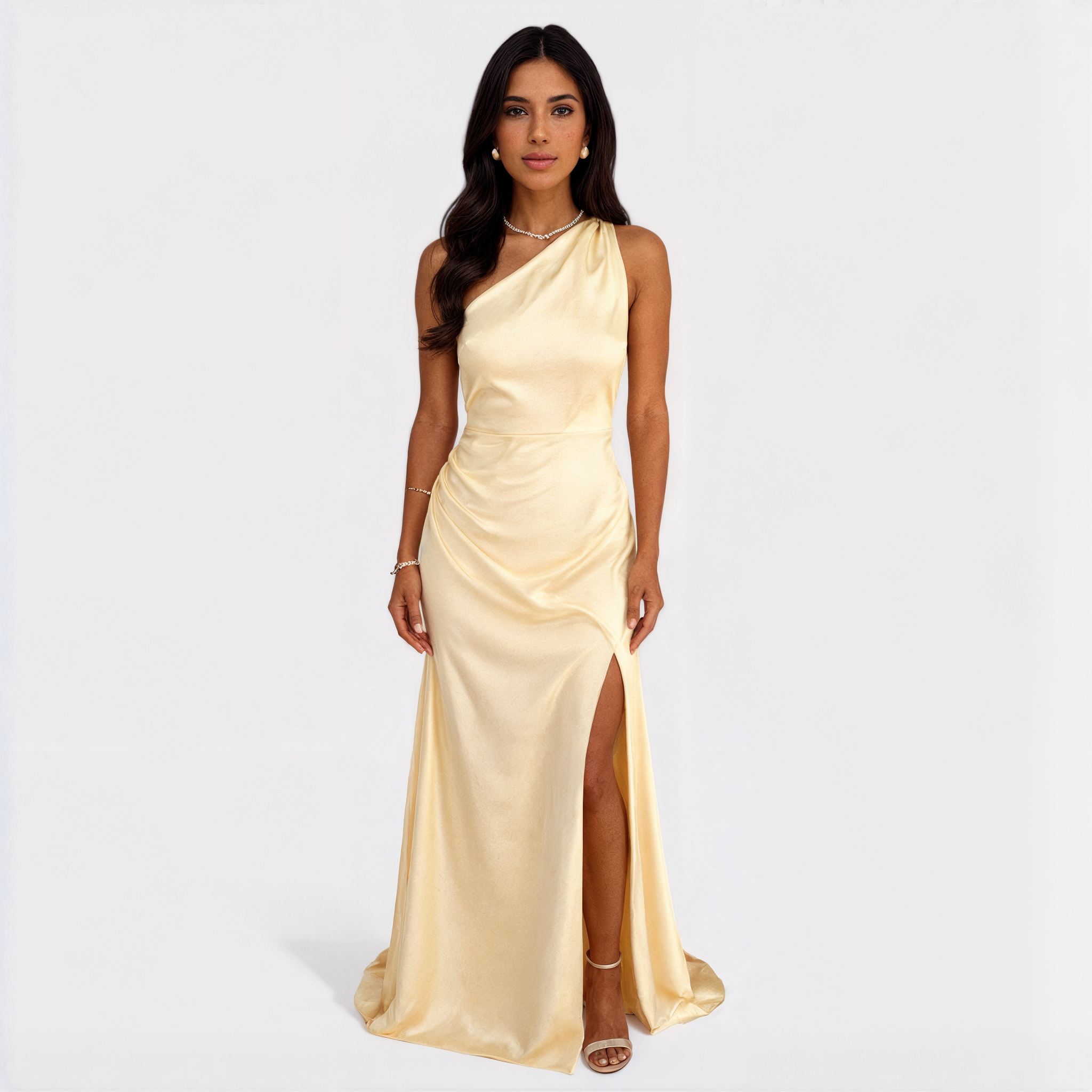 Aurélia - Vestido comprido de cetim