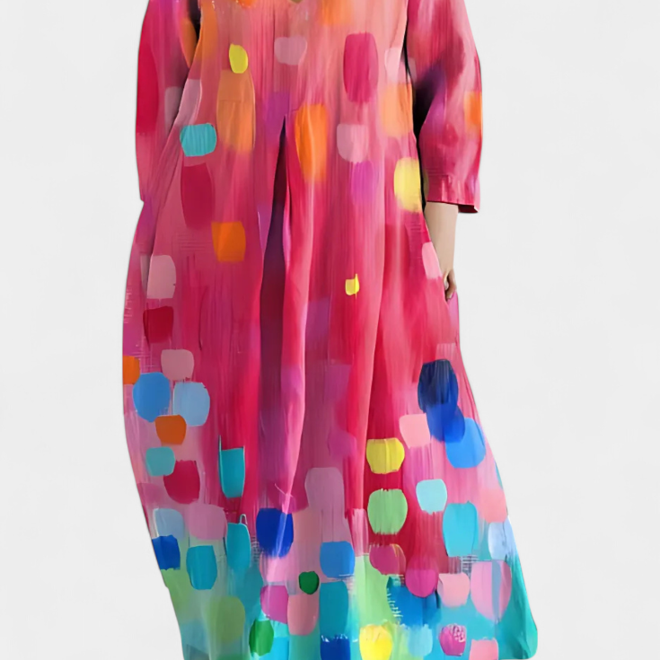 Ana - Vestido Fluido com Estampa — vista 5