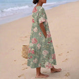 Camélia - Vestido Midi Floral Retro — vista 2
