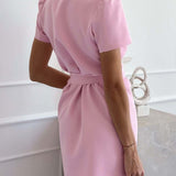 Cecília - Vestido com Modelagem Slim — vista 3