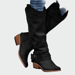 Botas de cowboy de couro retro — vista 3
