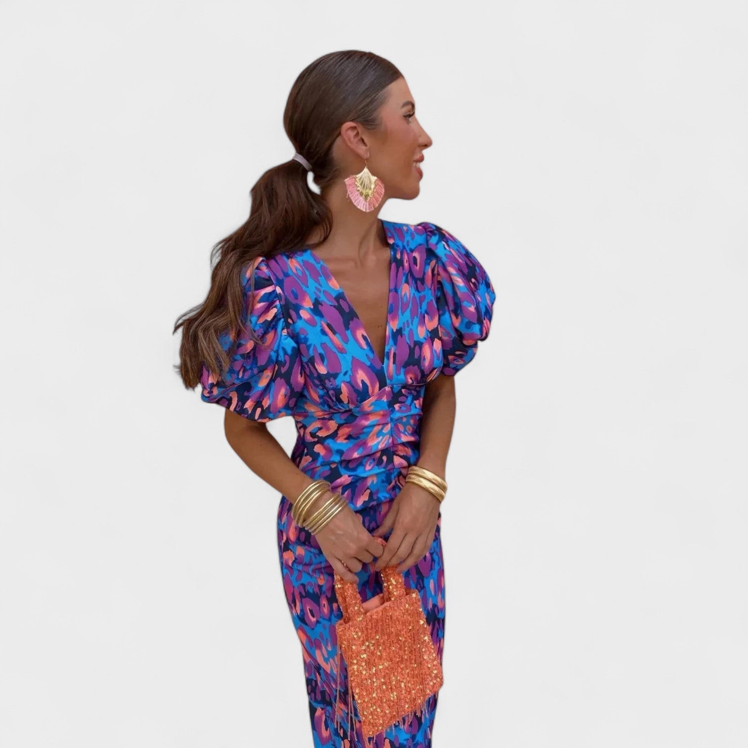 Lília - Vestido Fuego Tropical — vista 4