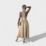 Cielo - Vestido Midi com Abertura — vista 9