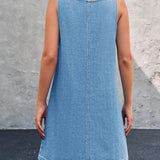 Irís - Vestido de Alças em Denim Casual